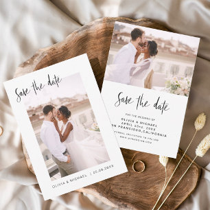Wedding Save the Date Photo Minimalist