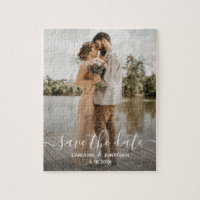 Wedding Save the Date Photo Script Calligraphy
