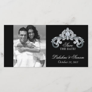 Wedding Save the Date Photocard Silver Anniversary