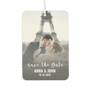 Wedding Save the Date Picture Car Air Freshener