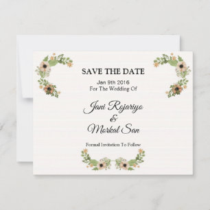 Wedding Save the Date PostCard