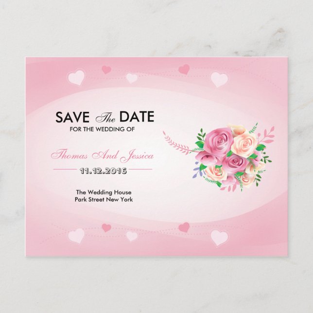 Wedding Save The Date Postcards (Front)