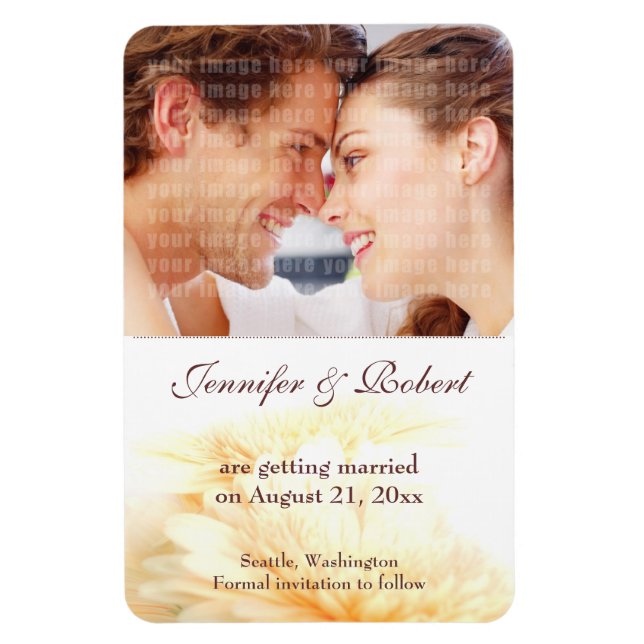 Wedding Save the Date Premium Magnet (Vertical)