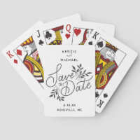 Wedding Save the Date Pretty Calligraphy Botanical