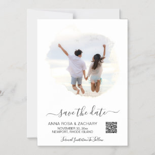 *~* WEDDING SAVE the DATE - QR code Website AR6 Magnetic Invitation