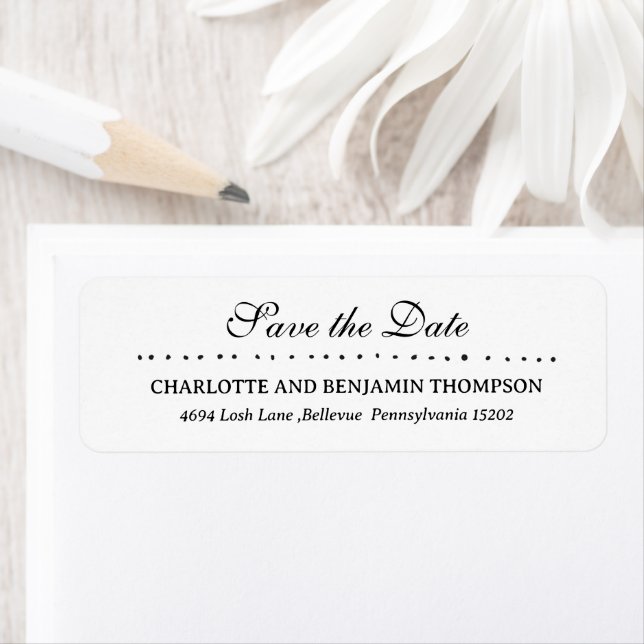 Wedding Save The Date Return Address (Insitu)
