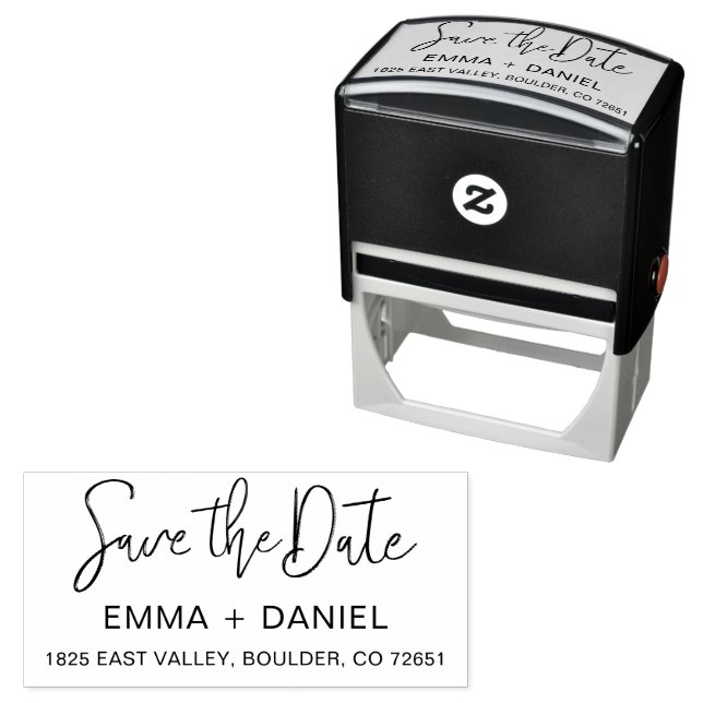 Wedding Save the Date Return Address Self-inking Stamp (In Situ)