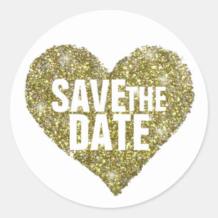 wedding save the date romantic LOVE Classic Round Sticker