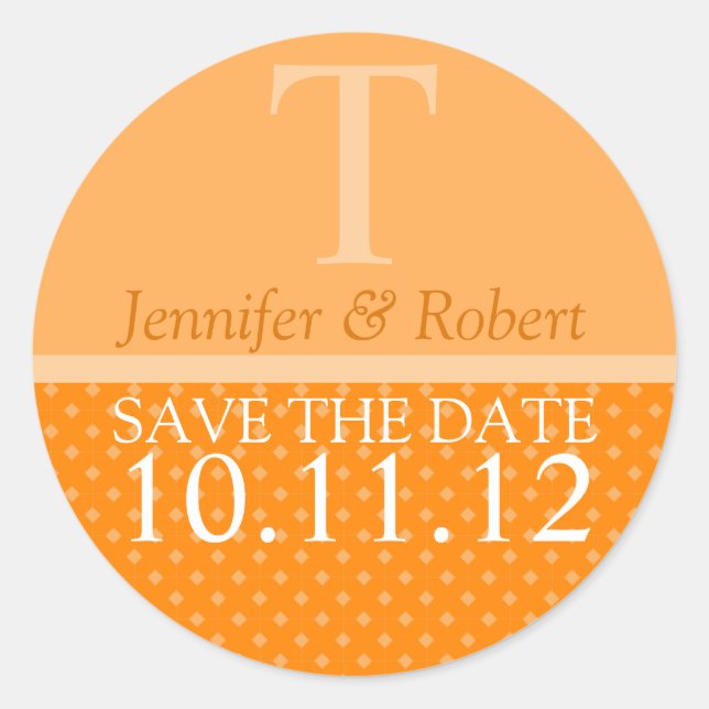 Wedding Save The Date Seals Stickers Labels (Front)