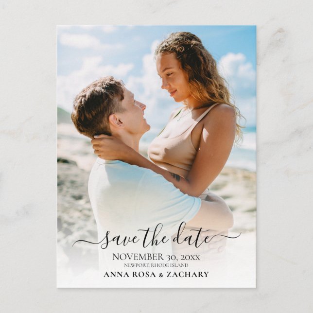 *~* WEDDING SAVE the DATE  - Website QR code AR6 P Postcard (Front)