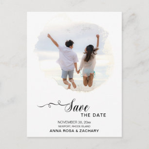 *~* WEDDING SAVE the DATE  Website QR PICTURE AR6 Postcard