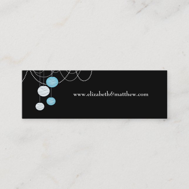 Wedding Save the Date Website Skinny Cards (Front)