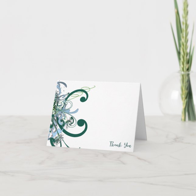 Wedding Save Your Date Your Photo Thank You Card (Front)