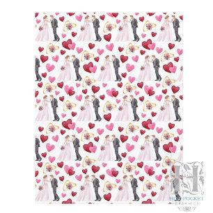 Wedding Scrapbook Paper in White