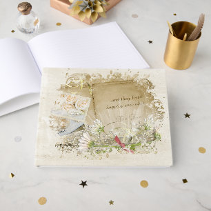 Wedding Scrapbook with Daisies and Tulle Guest Book