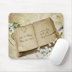 Wedding Scrapbook with Pen Mouse Mat