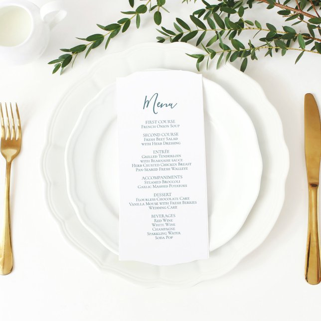 Wedding Script Menu Minimalist Blue (Creator Uploaded)