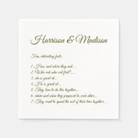 Wedding Script names Couple Fun Facts moss green