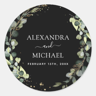 Wedding Seal Eucalyptus Black Greenery Succulent