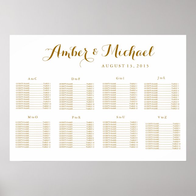 Wedding Seating Chart (Front)