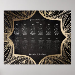 WEDDING SEATING CHART Art Nouveau ,