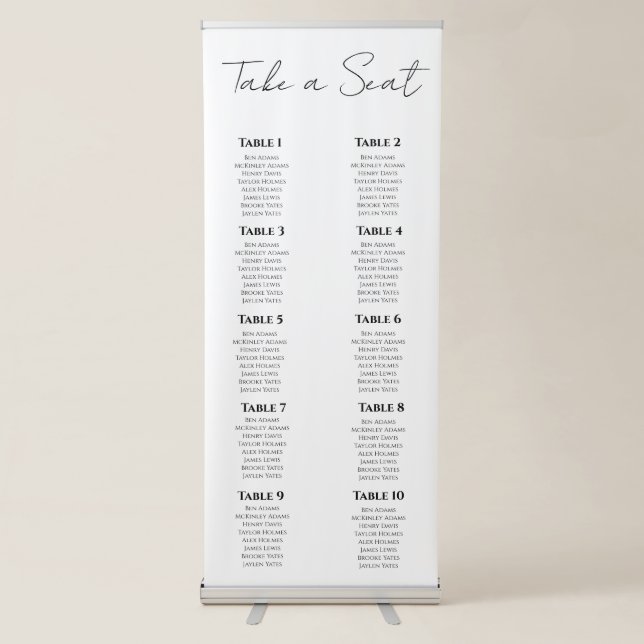 Wedding Seating Chart Banner (Front)