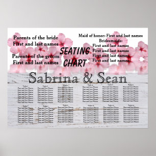 Wedding Seating Chart Blended Half and Half Design