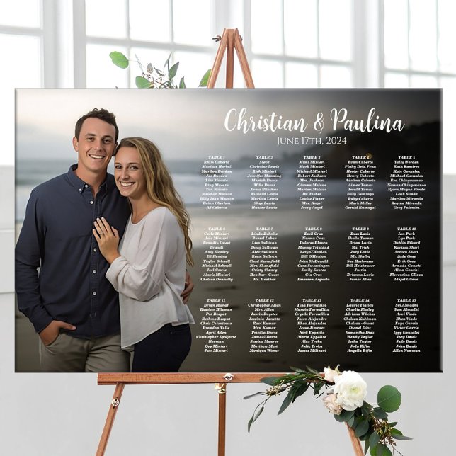 Wedding seating chart board with photo (Creator Uploaded)