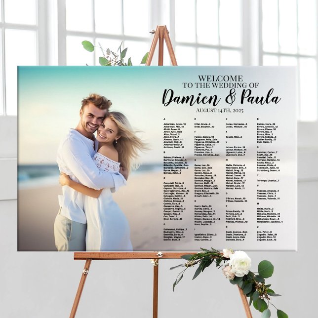 Wedding seating chart board with photo (Creator Uploaded)