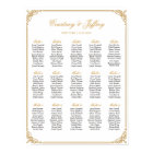 Wedding Seating Chart, Calligraphy Custom Color