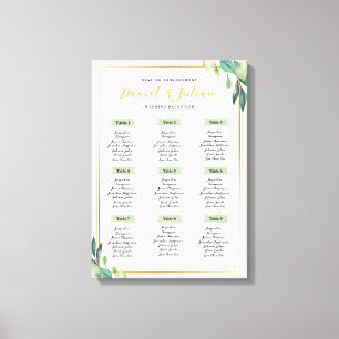 Wedding Seating Chart Canvas Print
