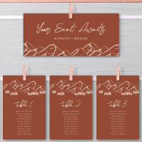 Wedding Seating Chart Header Mountain Outdoor Card