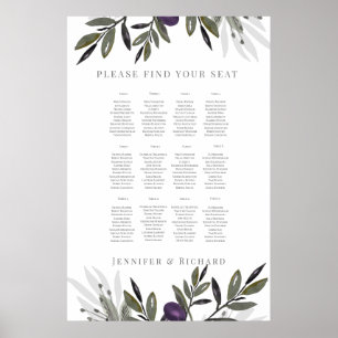 Wedding Seating Chart olives Tuscan 2