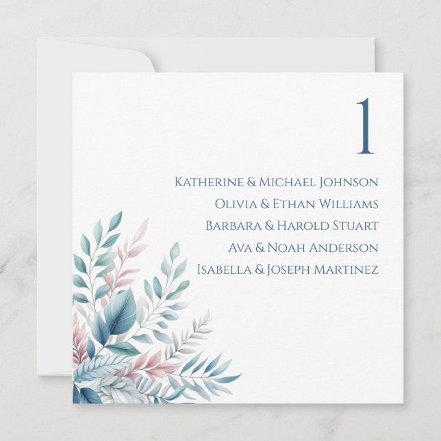 Wedding Seating Chart- Pastel Botanical- Invitation (Front)