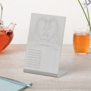 Wedding Seating Chart Pedestal Sign