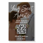 Wedding Seating Chart QR Code Elegant Script