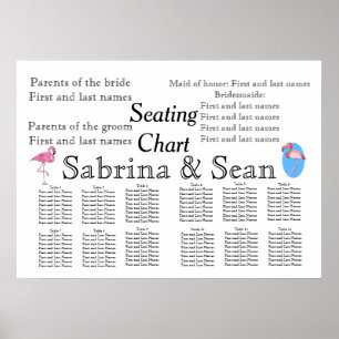 Wedding Seating Chart Romantic Custom Personalise