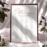Wedding Seating Chart Sign Elegant