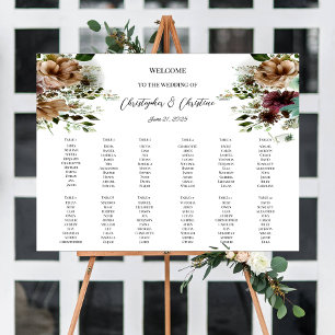 Wedding seating chart sign  poster