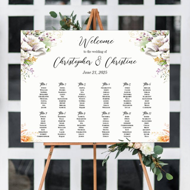 Wedding seating chart sign  poster (Creator Uploaded)