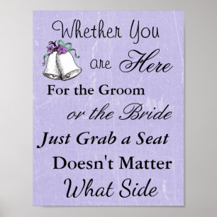 Wedding Seating Chart, Sit "wherever" Poster