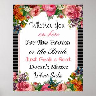 Wedding Seating Chart, Sit "wherever" Poster