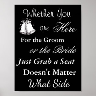 Wedding Seating Chart, Sit "wherever" Poster
