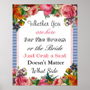 Wedding Seating Chart, Sit "wherever" Poster