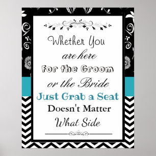 Wedding Seating Chart, Sit "wherever"  Poster