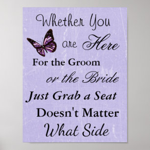 Wedding Seating Chart, Sit "wherever" Poster