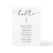 Wedding Seating Chart Table List Card Elegant