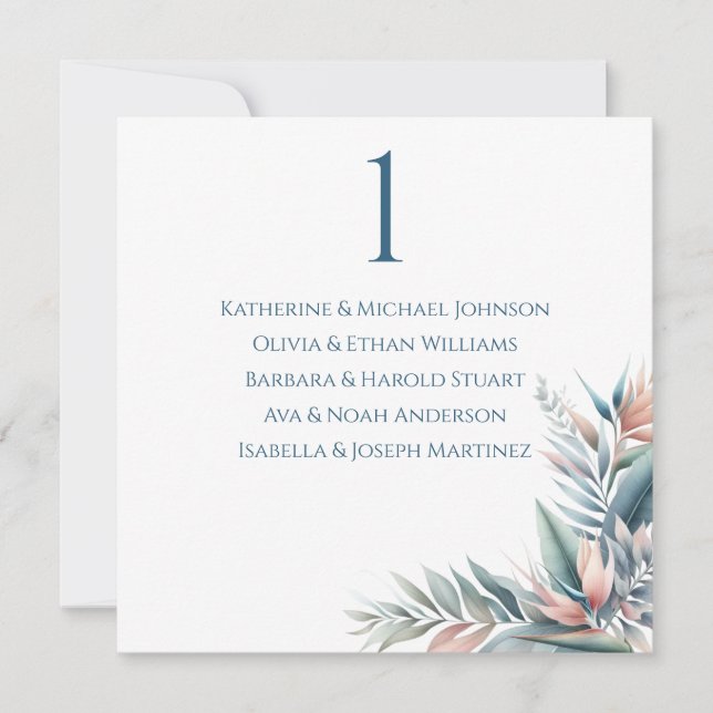 Wedding Seating Chart-Tropical Dream  Invitation (Front)