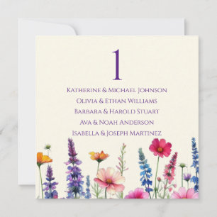 Wedding Seating Chart- Wildflower Symphony Invitation