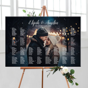 Wedding seating chart with photo editable